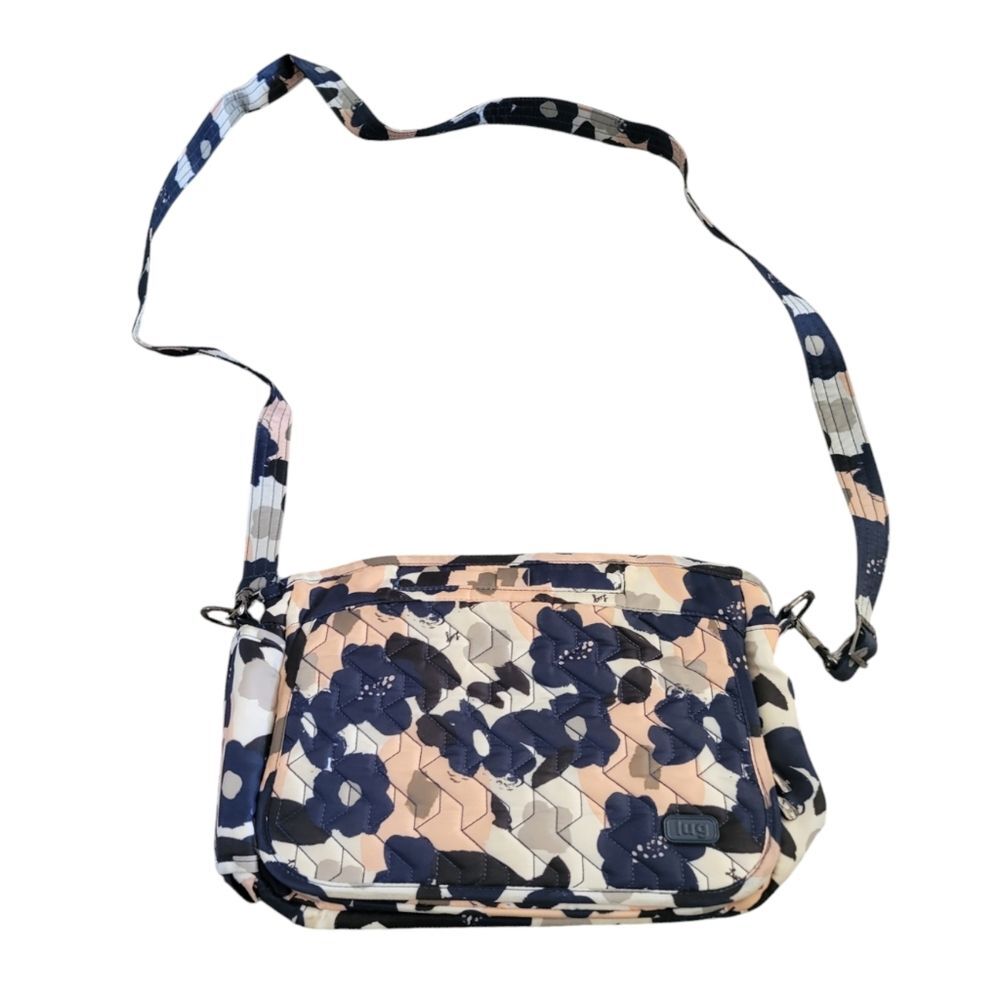 Lug Floral Quilted Crossbody Bag Purse Insulated Zip Pocket